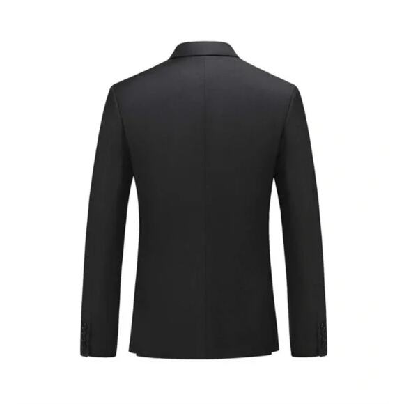 Men’s Mogu Black Double Breasted Suit Jacket Blazer Notched Lapel Size 42 NWT - Picture 8 of 14